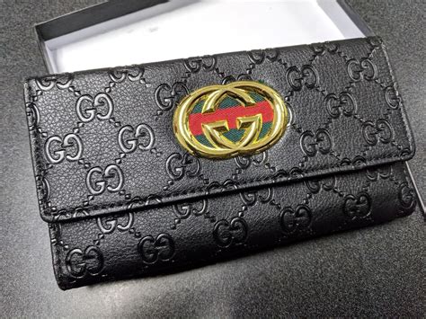 gucci black wallet ebay|black Gucci wallet women's.